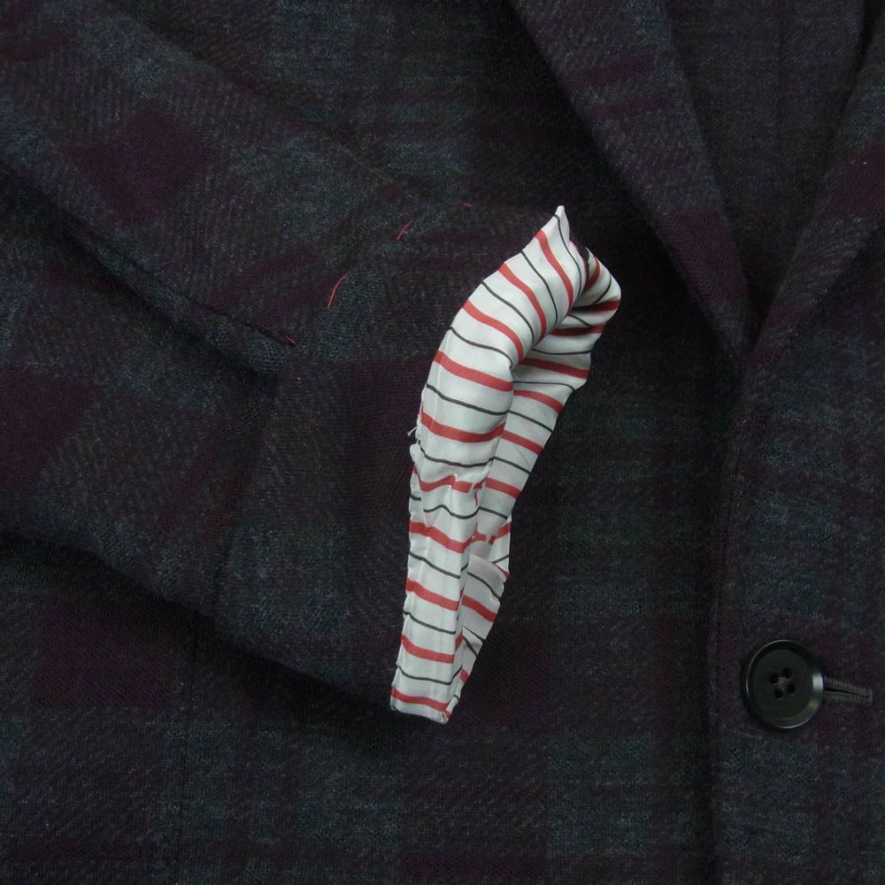 H*o様 ISAIA イザイア チェック柄ウールテーラードジャケット ネイビー H*o様 ISAIA イザイア チェック柄ウールテーラードジャケット ネイビー