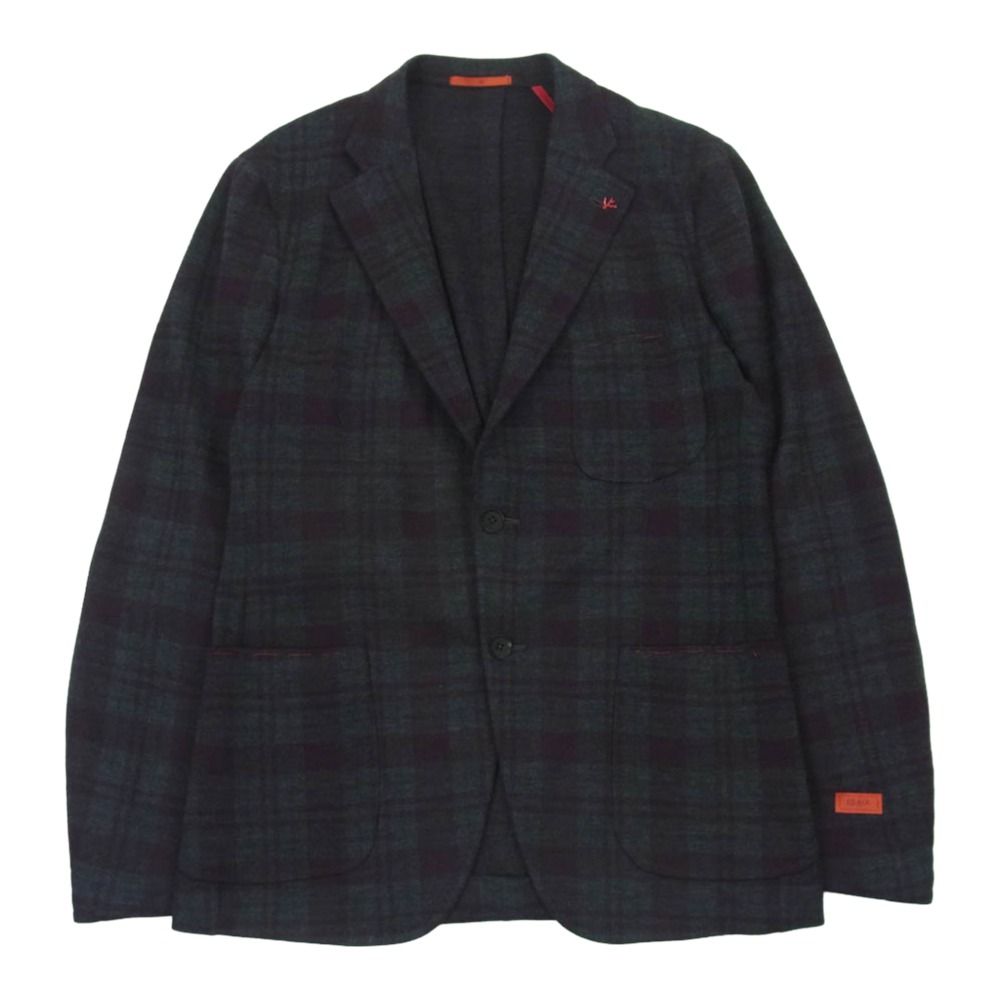 イザイア ISAIA イタリア製 POMPEI ポンペイ チェック柄 ウール 