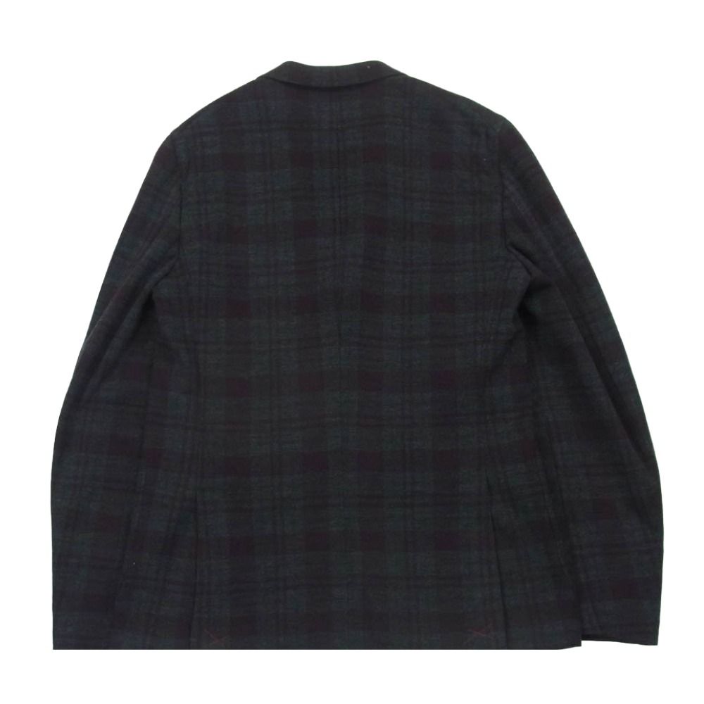 H*o様 ISAIA イザイア チェック柄ウールテーラードジャケット ネイビー イザイア ISAIA イタリア製 POMPEI ポンペイ チェック柄 ウール