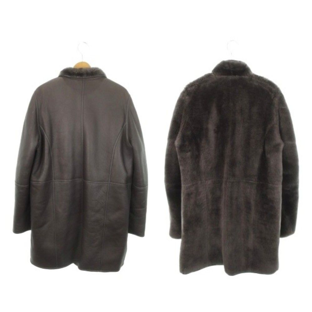 adarcrea S.L. リバーシブル ムートンコート ロング フロントボタン
