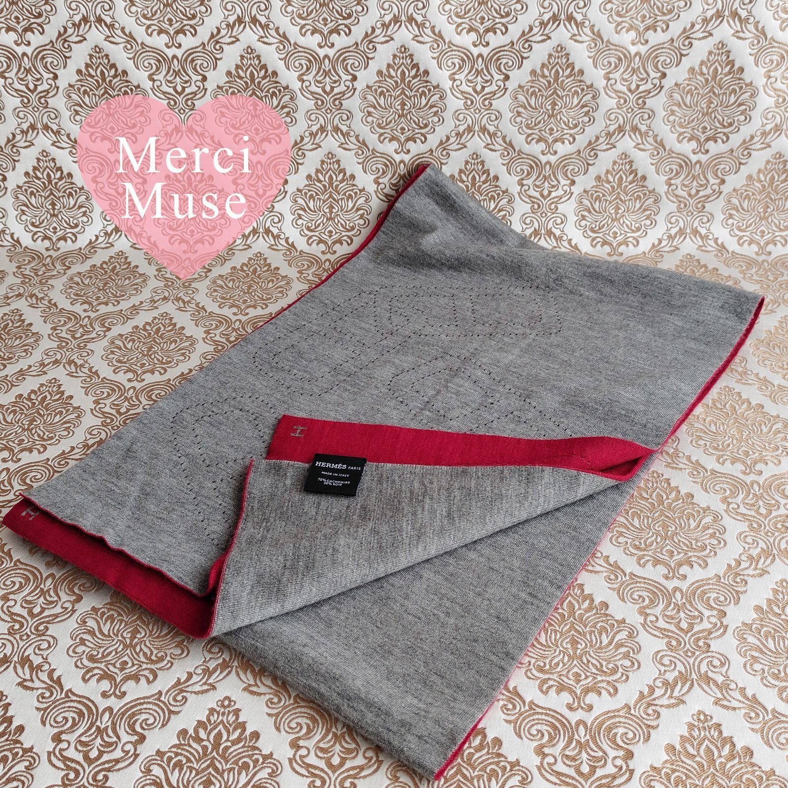 ❤お得なお品❤クリーニング済 シェーヌダンクル柄カシミヤシルク 