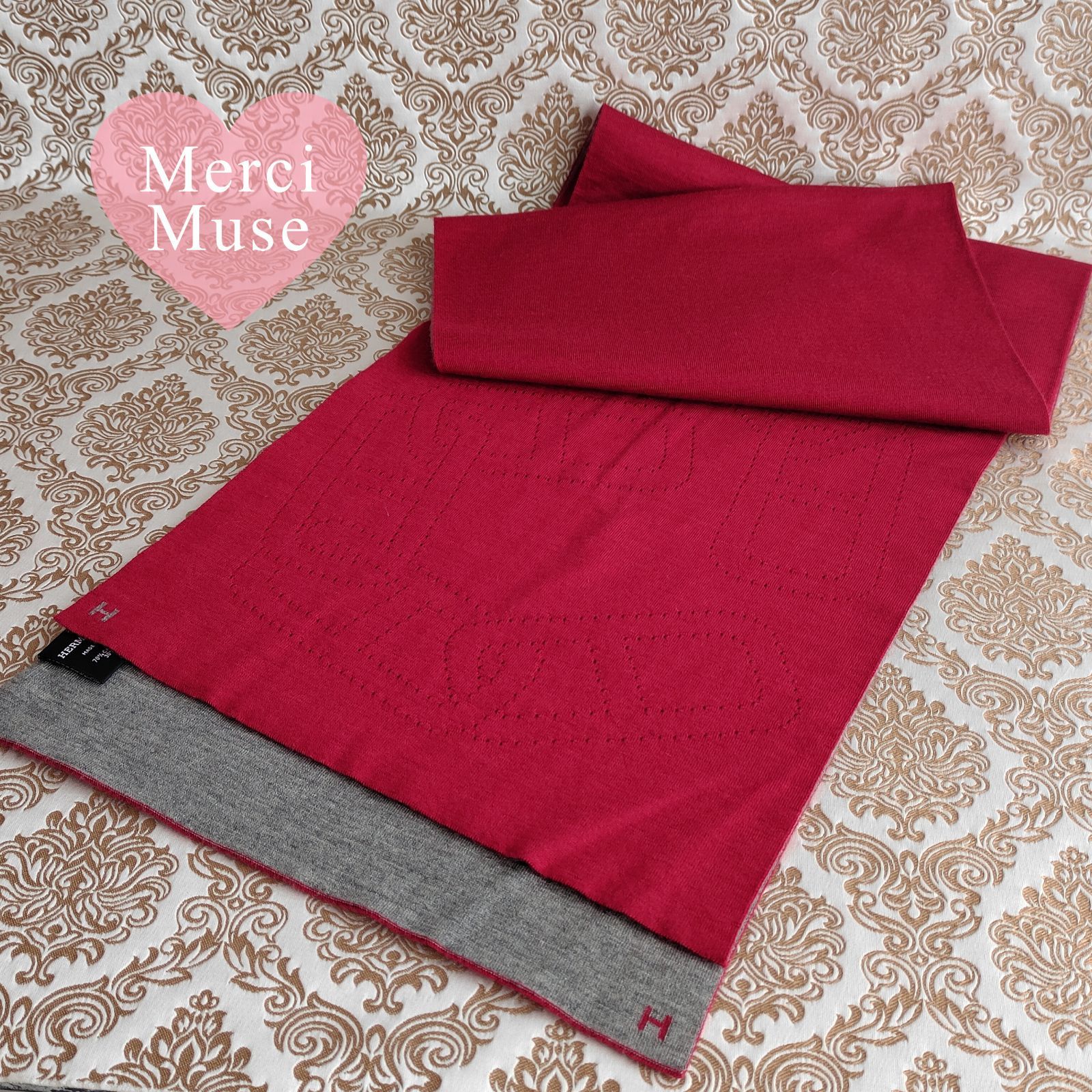 ❤お得なお品❤クリーニング済 シェーヌダンクル柄カシミヤシルク