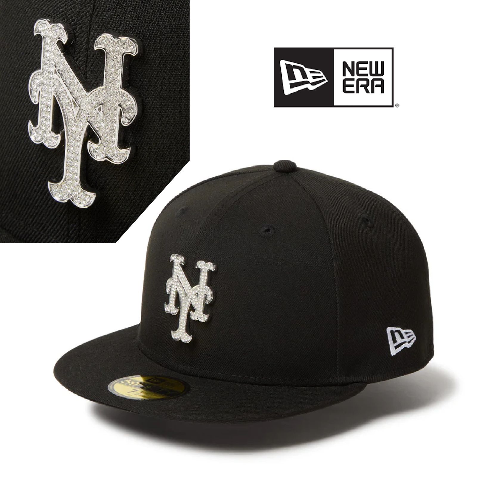 新品] NEW ERA / ニューエラ 59FIFTY Rhinestone Badge ラインストーン