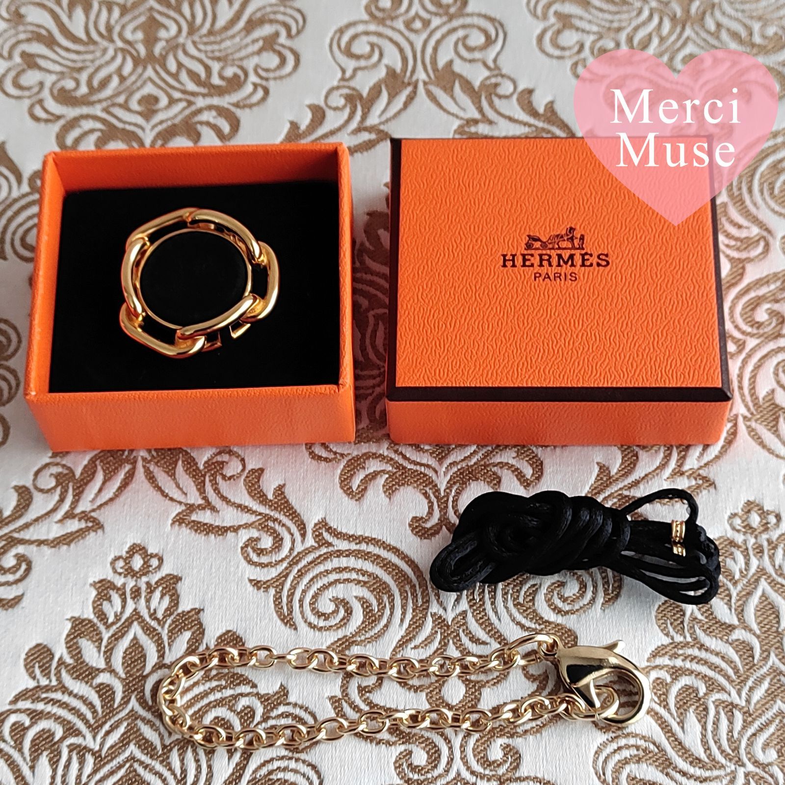 ❤お得なお品❤スカーフリング シェーヌダンクル ゴールド金具