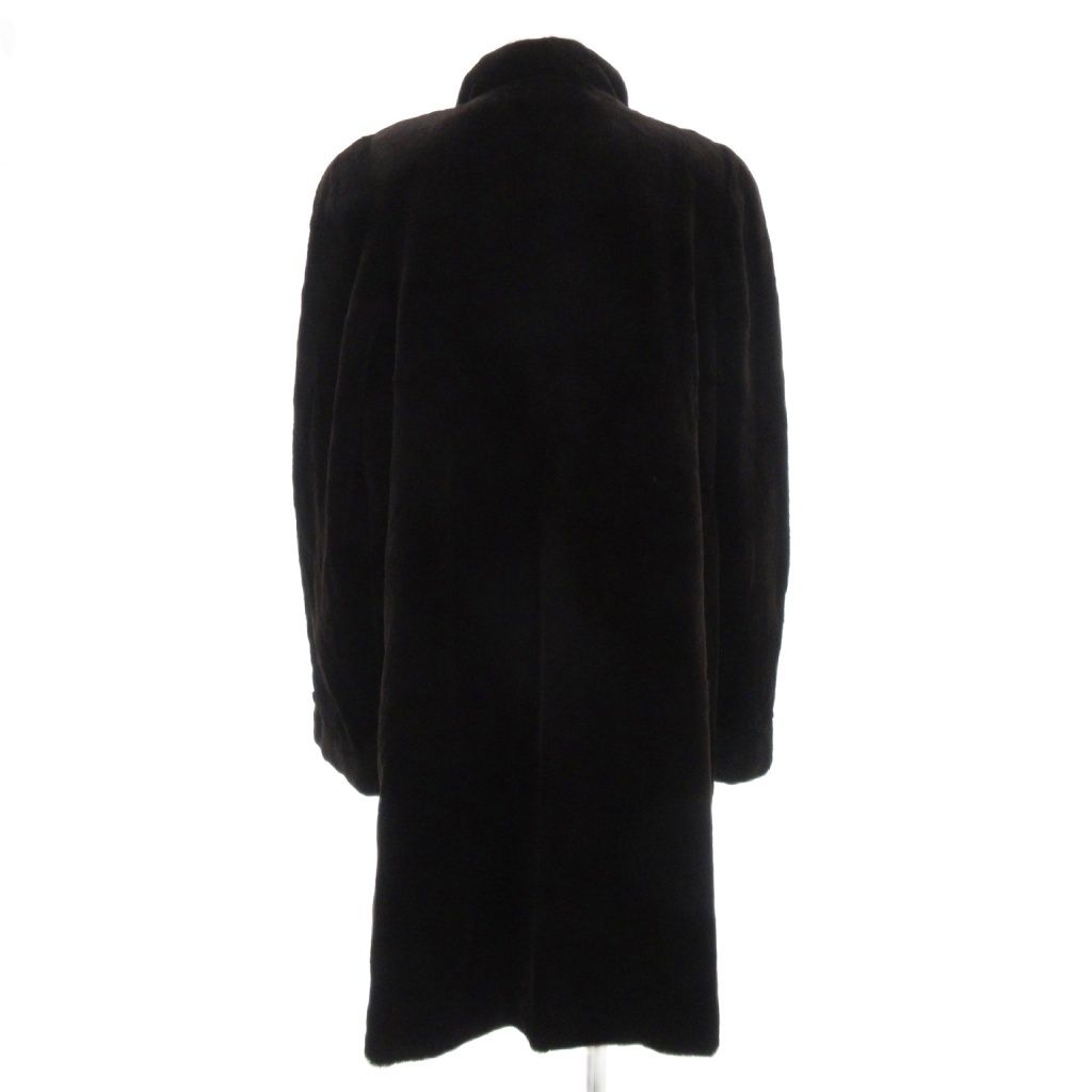 EMBA エンバ ファーコート シェアードミンク 毛皮 ロング F 黒