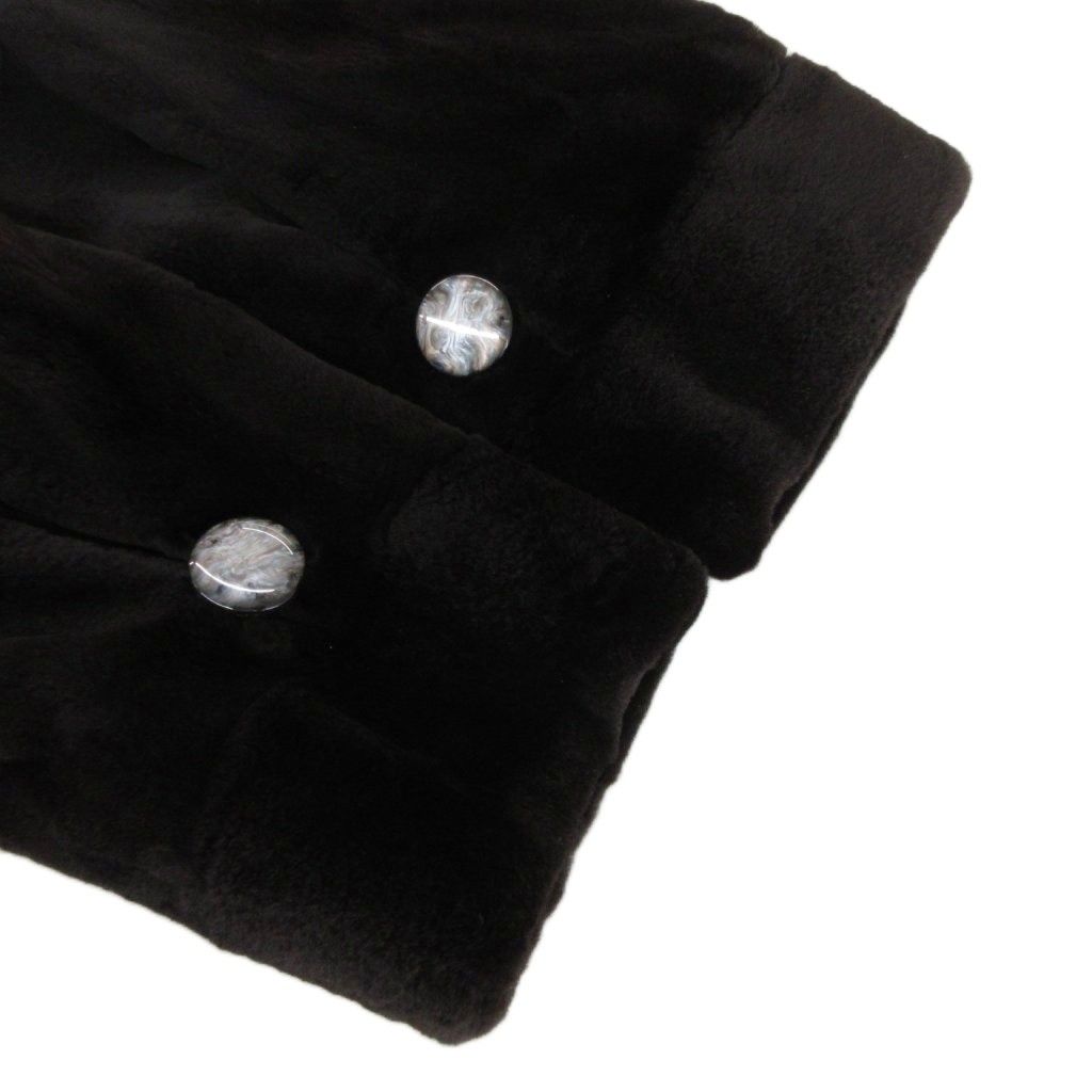 EMBA エンバ ファーコート シェアードミンク 毛皮 ロング F 黒