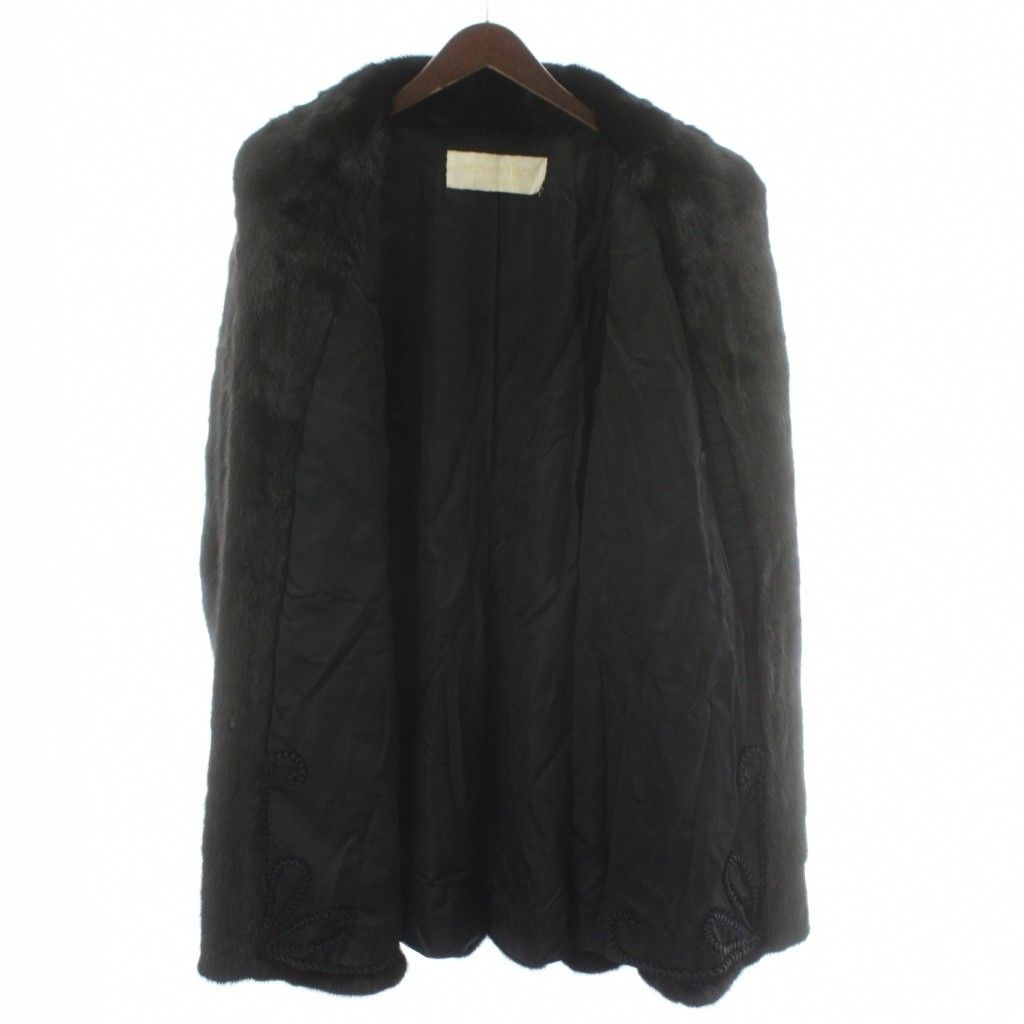 三越最高級品　CARVENシェアードミンクファー ミドル 黒 三越最高級品 CARVENシェアードミンクファー ミドル 黒