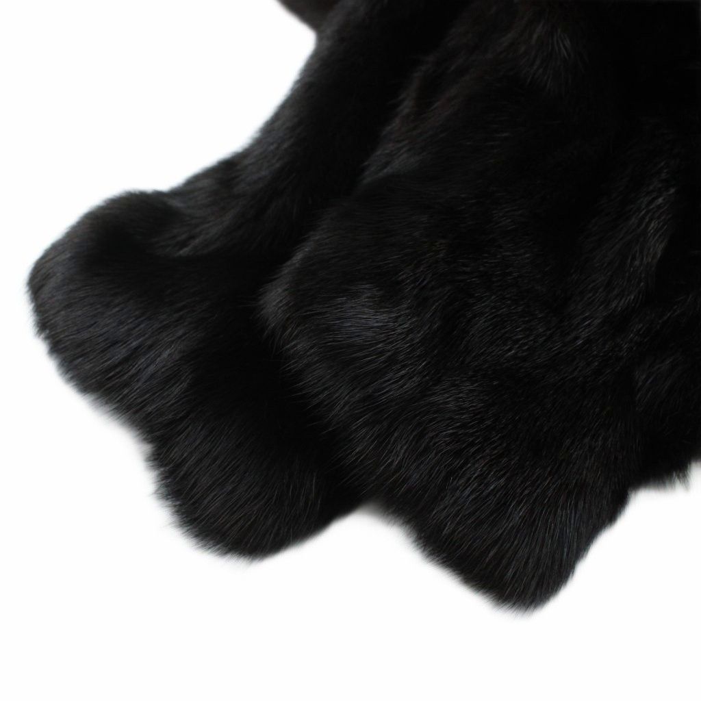 カルヴェン CARVEN furs ミンク ファー ロング コート 毛皮 13-15 黒