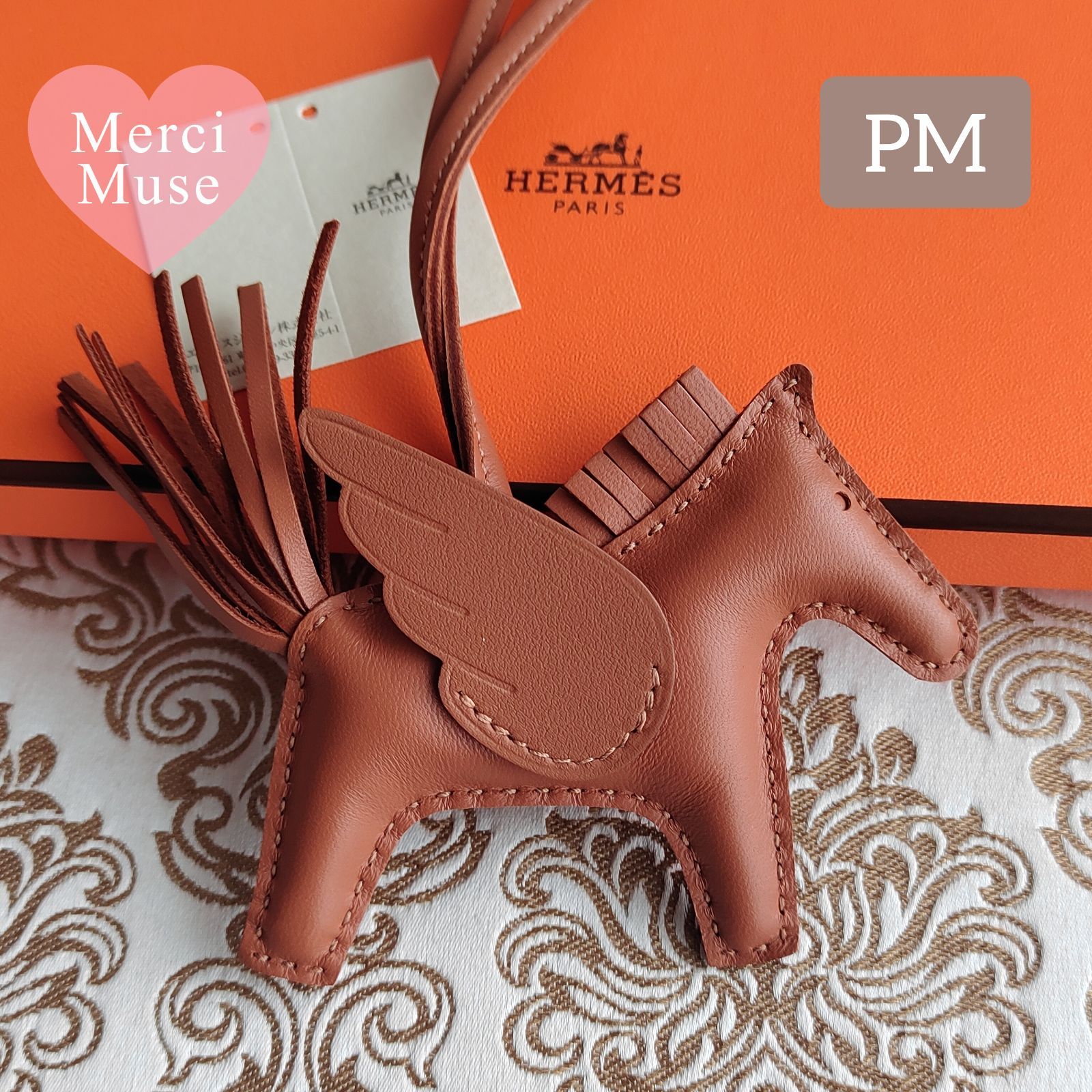 ❤未使用品❤ペガサスPM ゴールド エルメス W刻印 美しい翼 MerciMuse