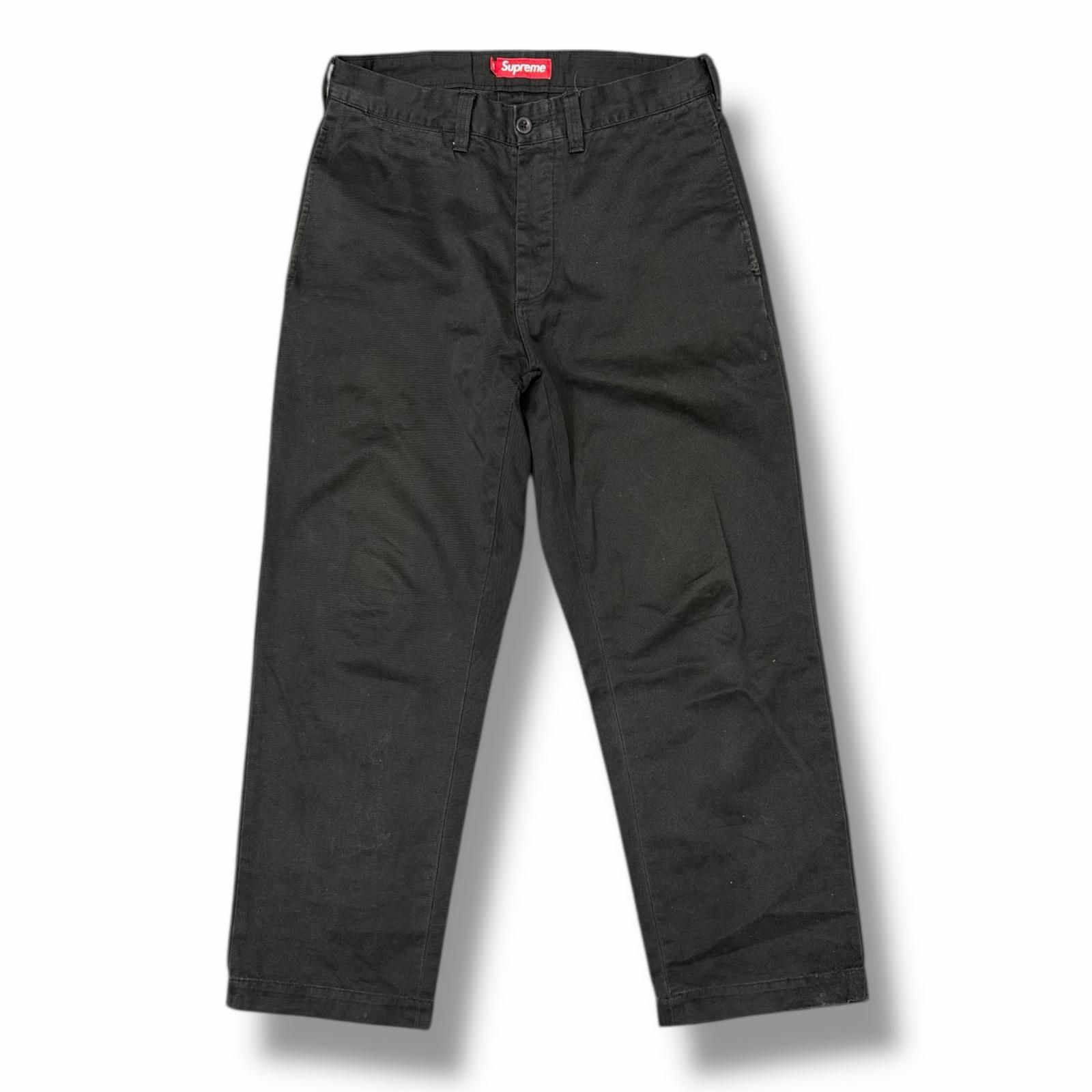 正規 Supreme 23 AW Pin Up Chino Pant ピンアップチノパンツ トラウザー シュプリーム ブラック 30 6178 M