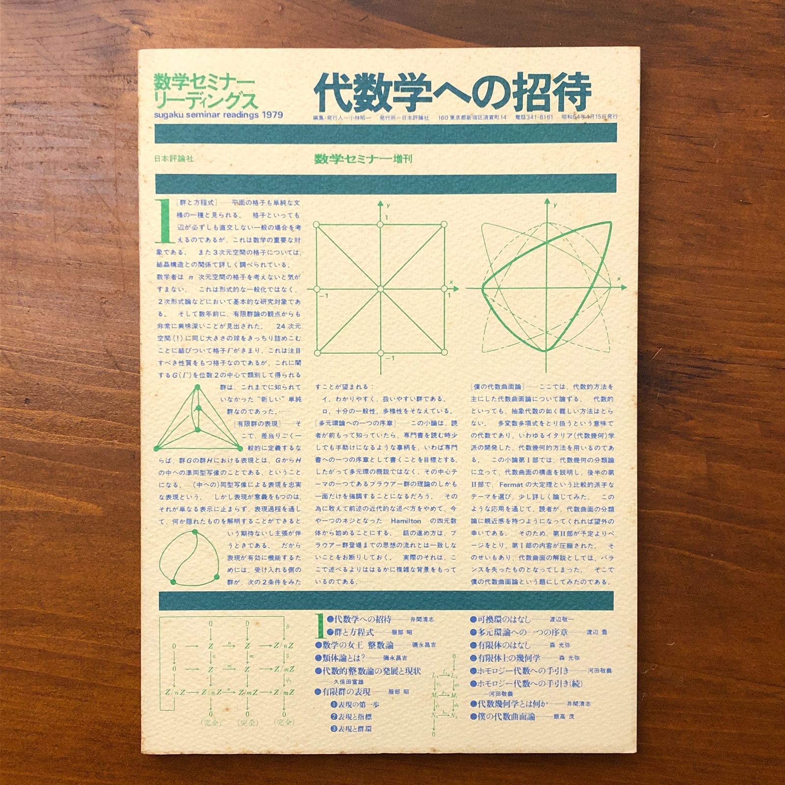 代数学への招待 数学セミナーリーディングス 日本評論社 1979 ☆代数学