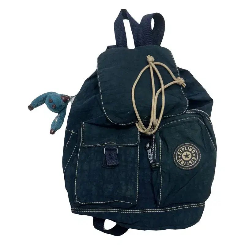 キプリング ツーポケット スティッチ ターコイズ 복도리 バックパック