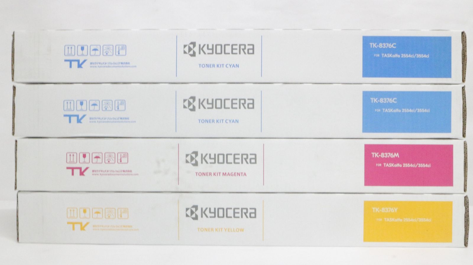 ♥ 京セラ トナー TK 8376 4本 シアン マゼンタ イエロー KYOCERA D F 22 byebye