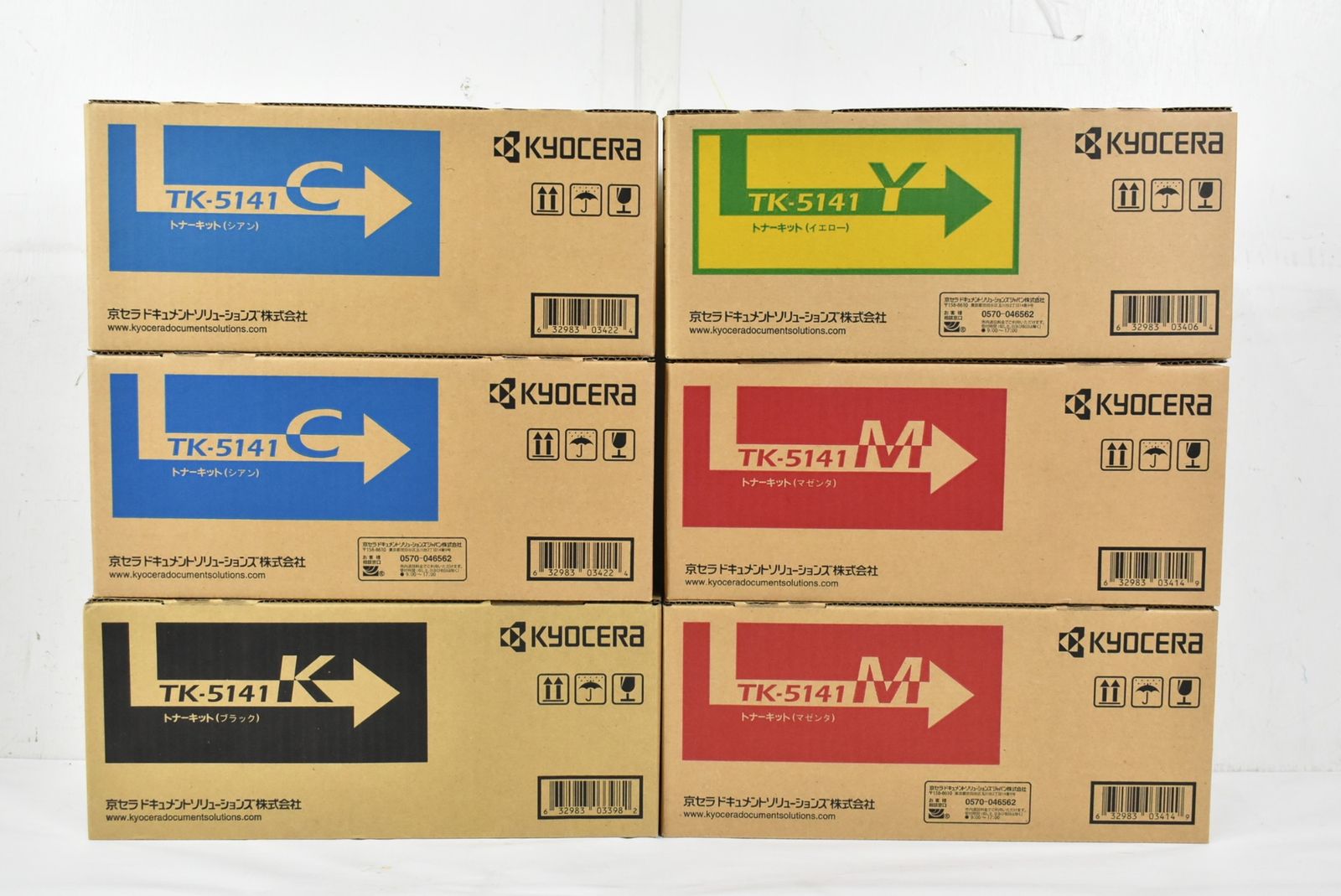 未使用 京セラ 純正 トナー TK-5141 4色6本（シアン・マゼンタ