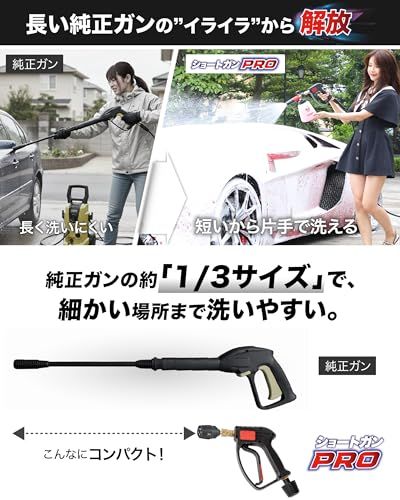 迅速に発送 MJJC ショートガンPRO スイベル ケルヒャー用 クイックコネクトアダプター付属 高圧洗浄機 ノズル トリガーガン ５段階マルチスプレー