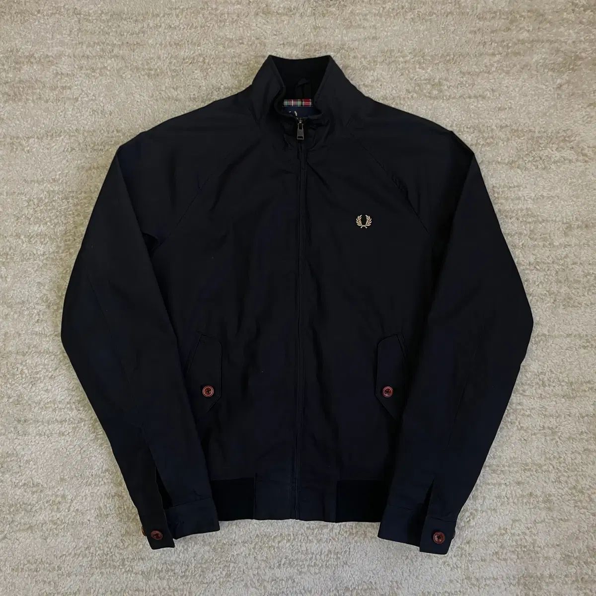 S フレッドペリー コットン ハリントンジャケット イングランド タタン CHECK ジャケット