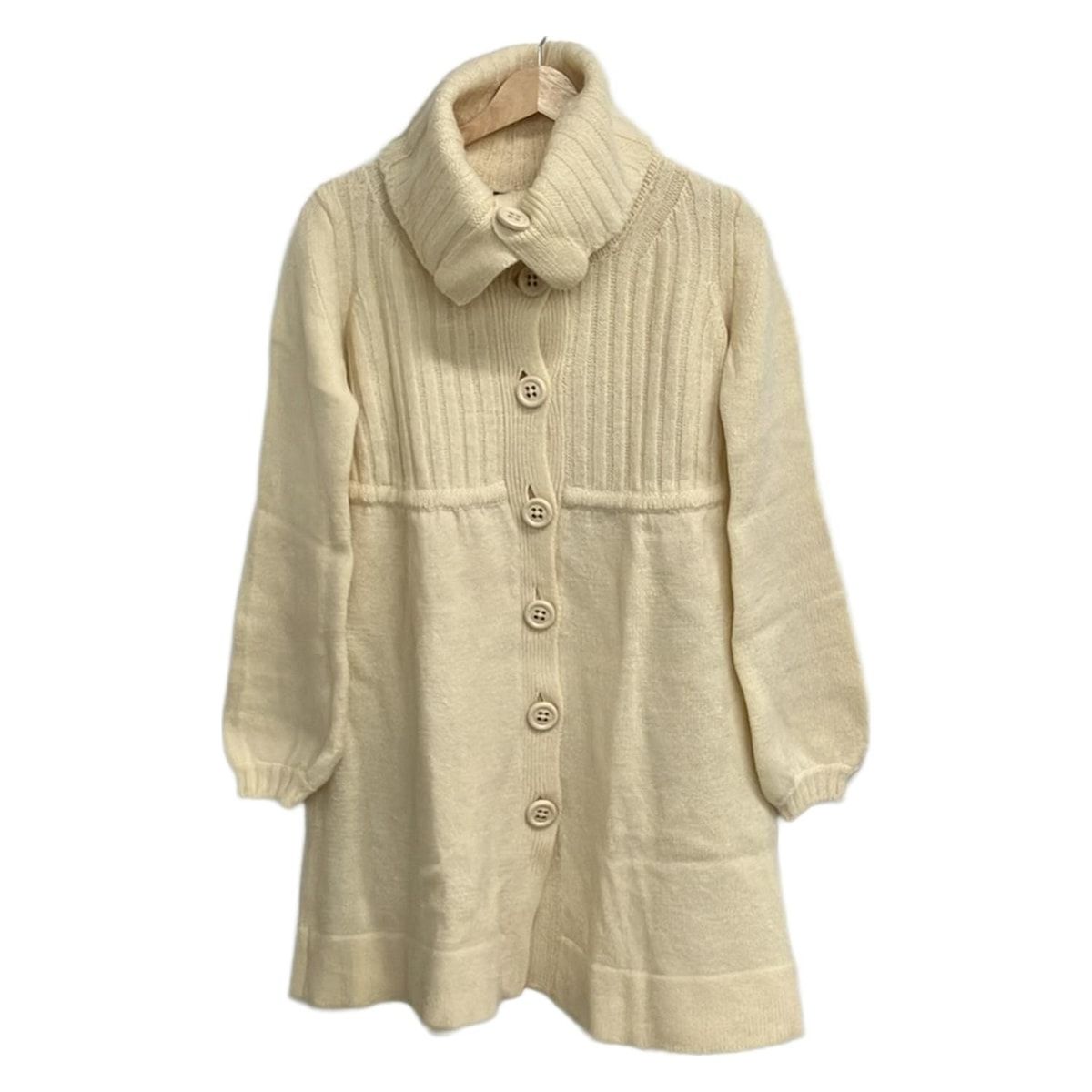 Burberry Blue Label バーバリーブルーレーベル コート サイズ38 M レディース アイボリー 長袖 ニット 春 秋