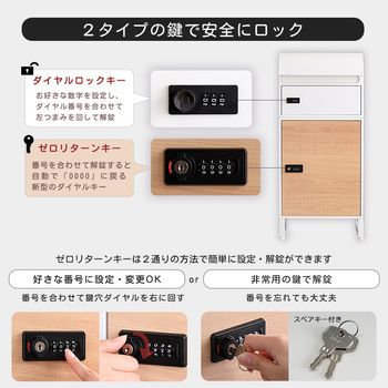 宅配ボックススリムロータイプ2ボックス