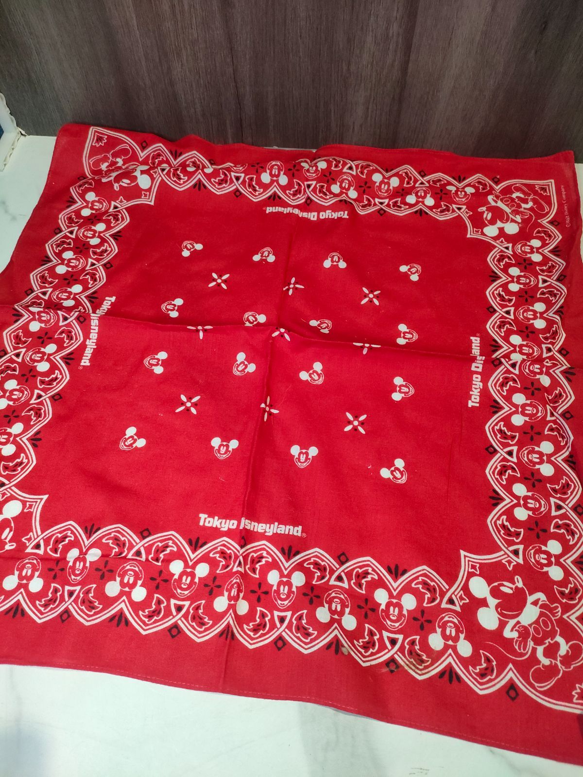 ⑱【レア・美品】当時 東京ディズニーランド ミッキーマウス バンダナ