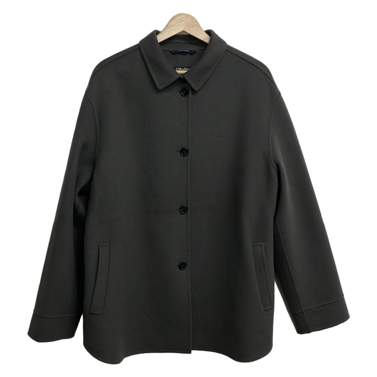 S Max Mara マックスマーラ コート サイズ48 XL レディース グレー 長袖 CUCITO A MANO 秋 冬