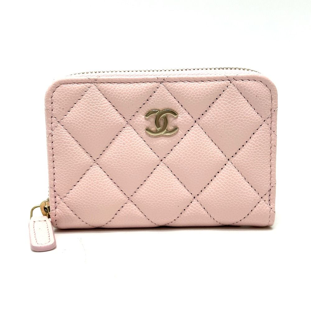 CHANEL シャネル コインケース クラシック ジップ コインパース AP 0216 キャビアスキン ピンク