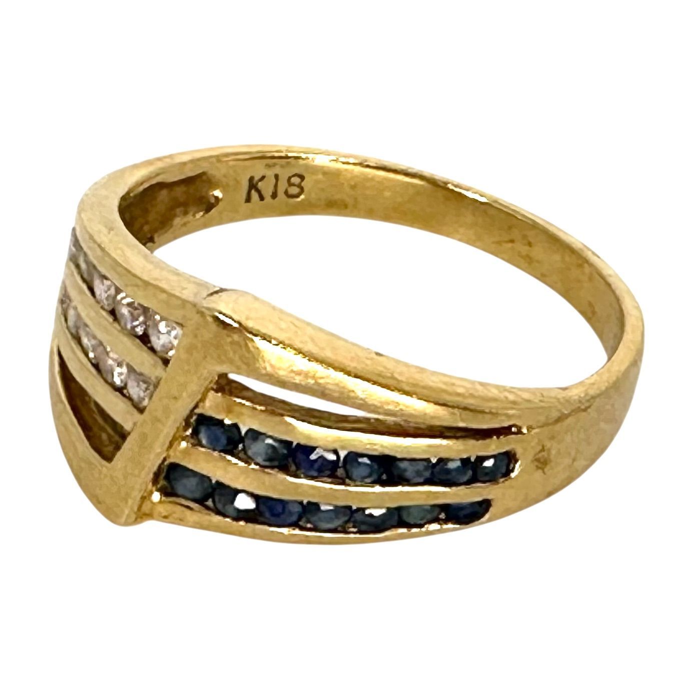 K 18 リング 11号 3 g 0.193 ct レディース 指輪 アクセサリー ジュエリー -B 9304