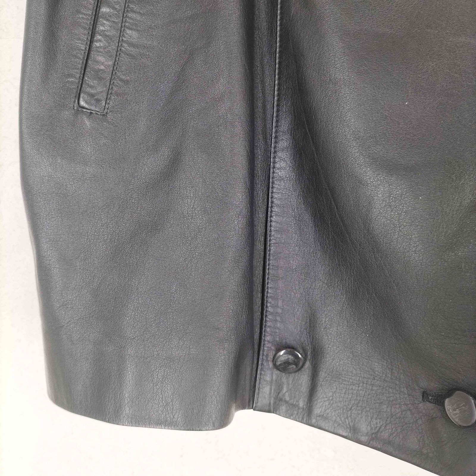 ユーズドフルギ USED古着 cow leather レオパード切替カウレザーハーフ