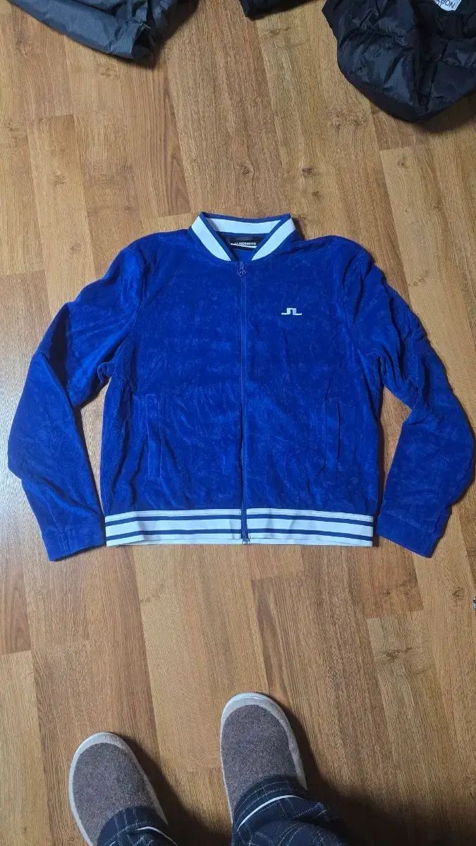 J LINDEBERG リンドバーグ ブルー ツアーベルベット トラック ジャケット