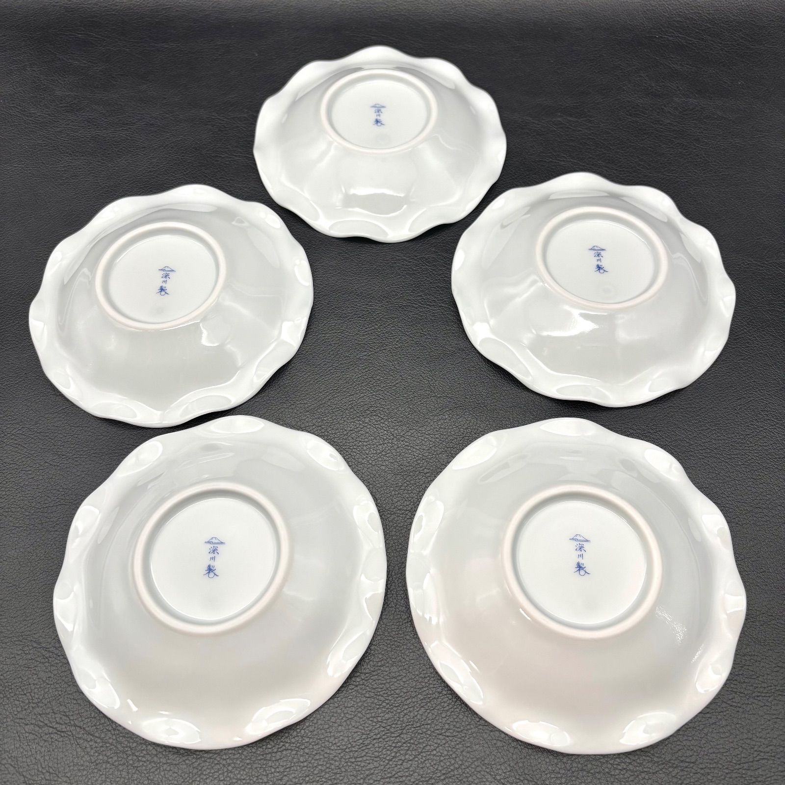 深川製磁】オリエンタルブルー 花型 トレー揃 / 有田焼 プレート 銘々