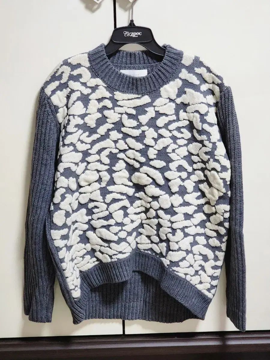 雲ニット編み密厚手オーバーサイズニットセーター