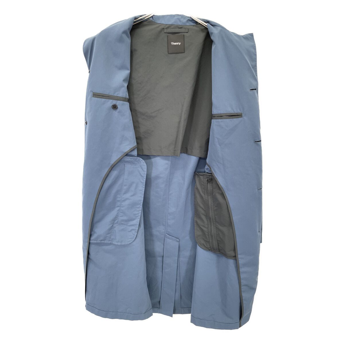 Theory セオリー ﾌﾞﾙｰ 0109003 ﾊﾟｯｶﾌﾞﾙ ｽﾃﾝｶﾗｰｺｰﾄ XS - メルカリ