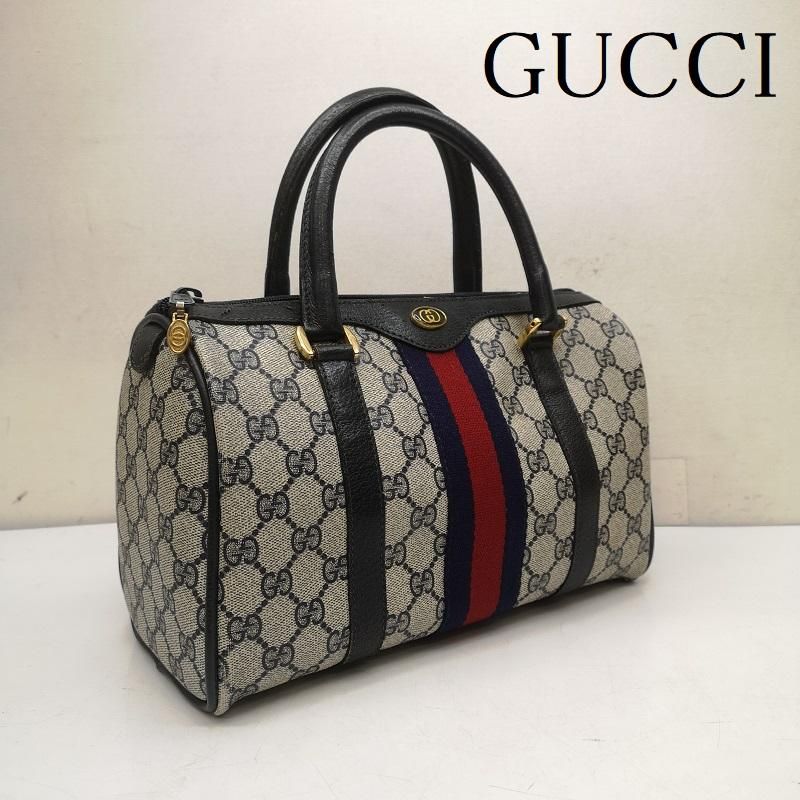 グッチ ミニ ボストン バッグ オールド ハンドバッグ シェリーライン GG柄 39 02 006 レディース ISItems 古着