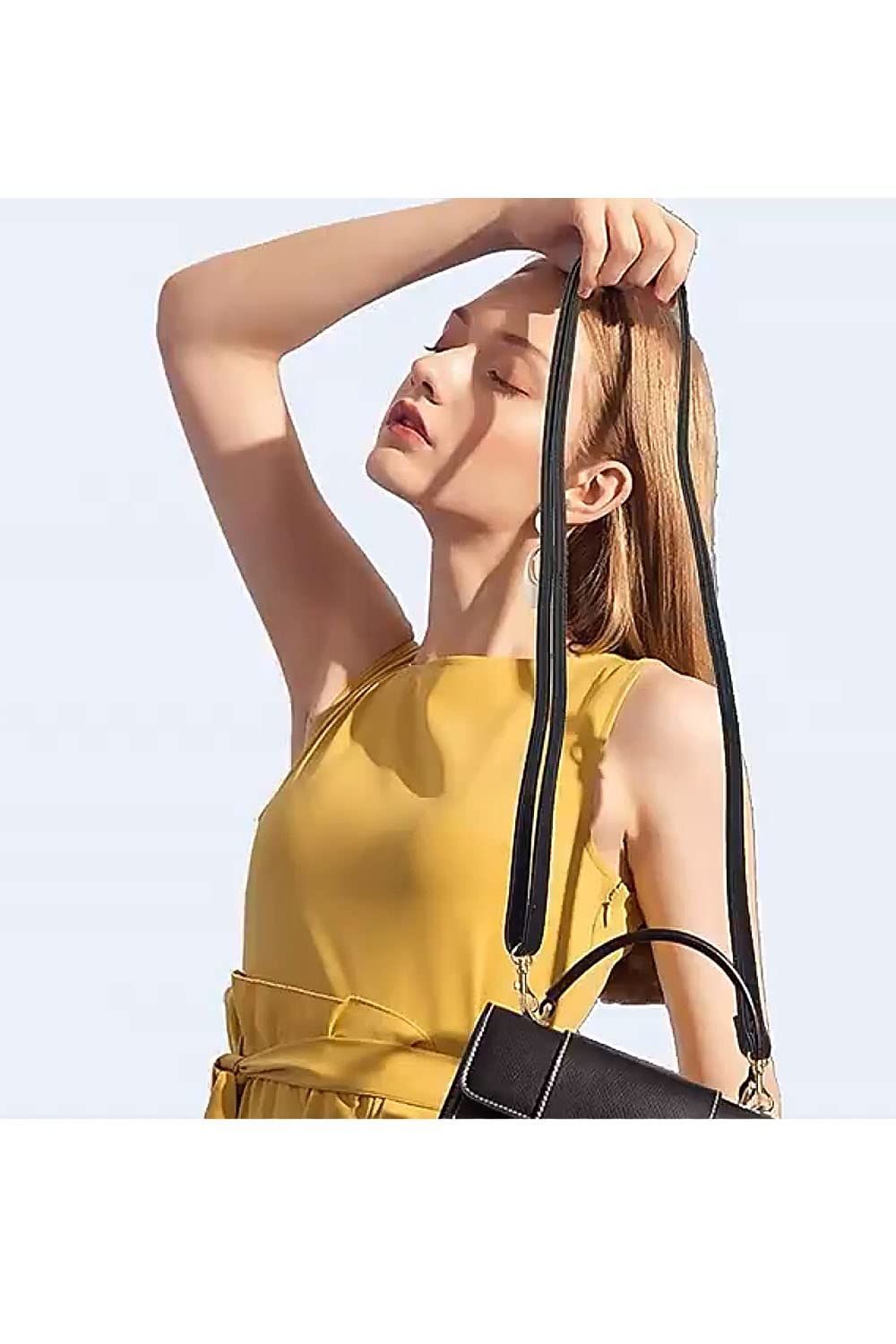 在庫 ラップ バッグ用 ショルダースト 持ち手ストラップ 交換用 バッグ修理 約120 cm… ひも ショルダーバッグ 調節 ショルダーベルト レザー ブラック ゴールドのバックル カバン バッグ ショルダー ショルダーストラップ YIN