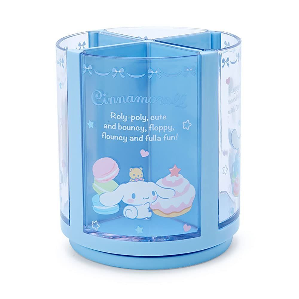 在庫処分 Cinnamoroll 360度回転 シナモン 回るペンスタンド ペン立て シナモロール コスメ プラスチック 化粧筆 サックス チュール ブルー ペット ペンスタンド キャラクター サンリオ 213161 SANRIO