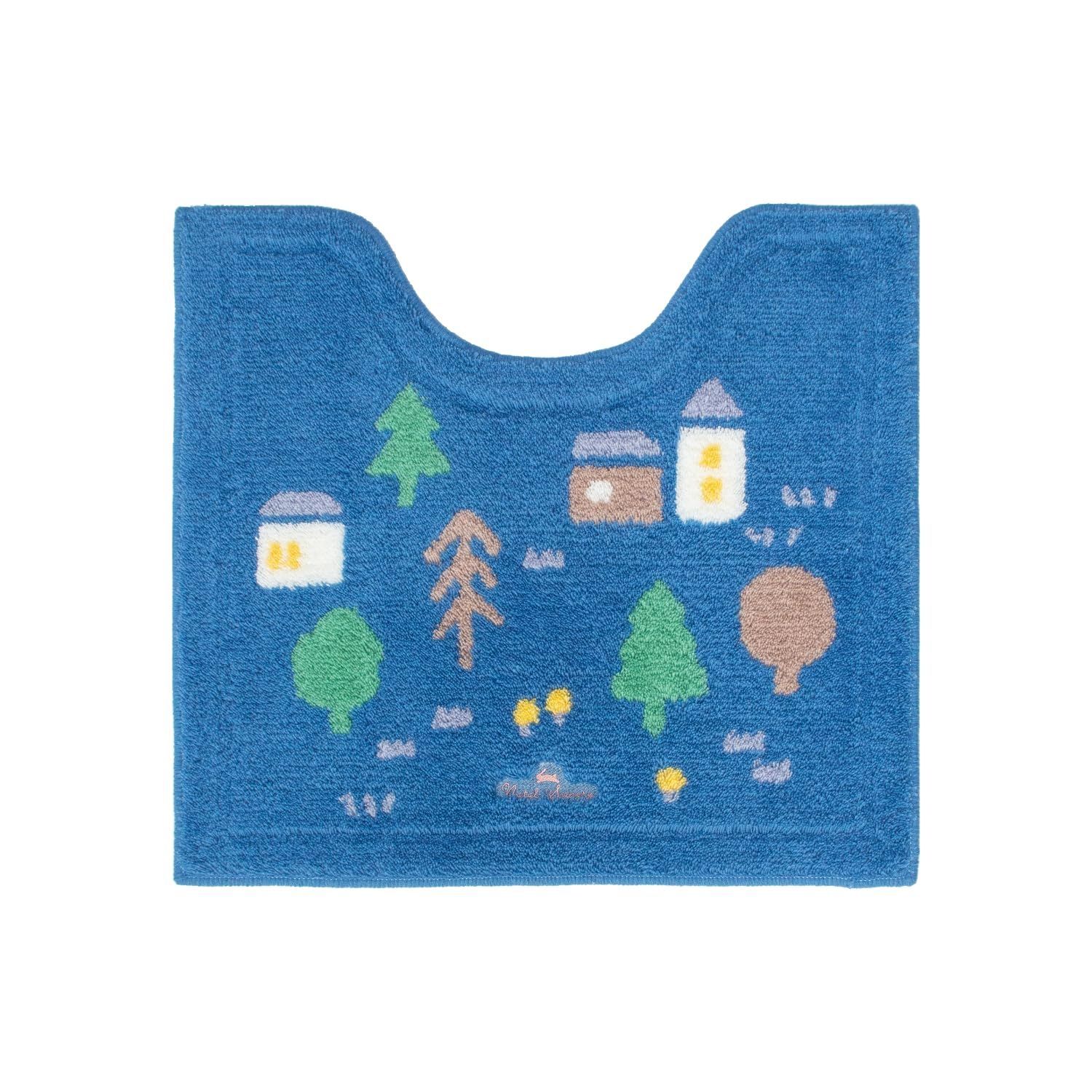 商品 北欧 ネイビー かわいい 約55 cm 60 うさぎ トイレマット ナタルシーナリー リラックス オカ OKA