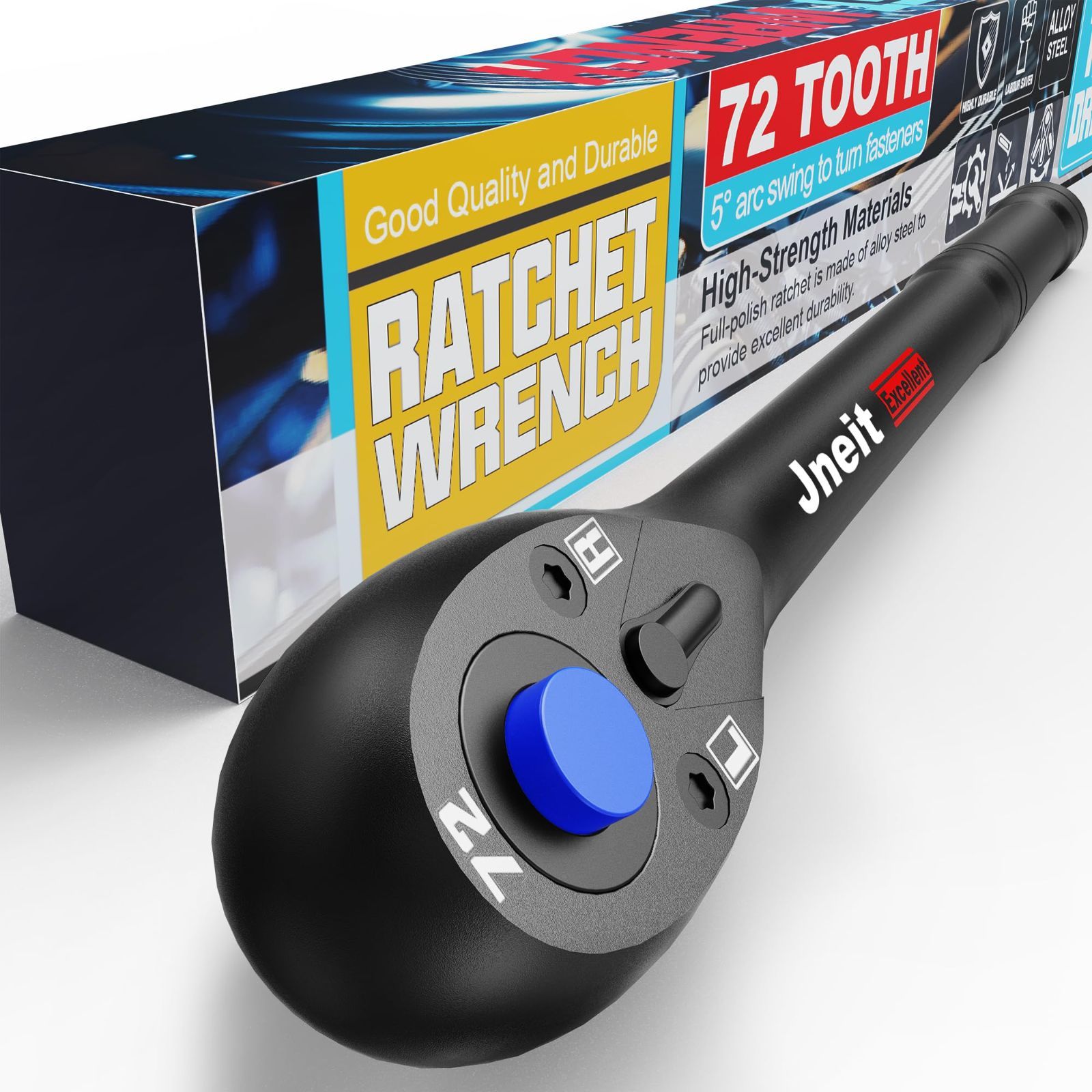 数量 差込角6 35 mm ラチェットハンドル 1 4インチ ラチェットレンチ 180 ソケットレンチ 回転方向切替 72山ギア 速脱ボタン