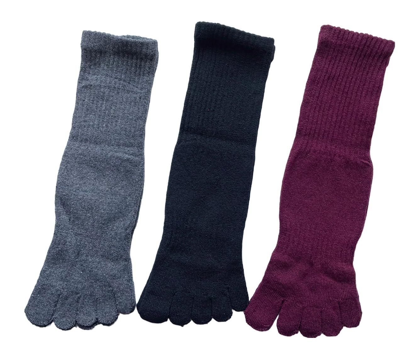 商品 厚手 冷え取り 秋 口ゴムゆったり 冬用 5本指靴下 23 25 cm 毛混 あったか 3足セット 色お任せ レディース A 33 5本指ソックス