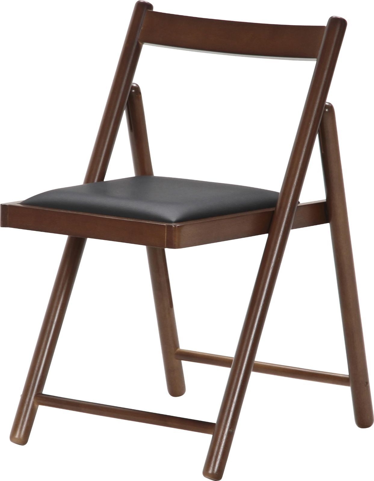 商品 クッション付き 完成品 天然木 ミディアムブラウン 軽量 幅43 奥行53 高さ70 cm 持ち運び簡単 椅子 ミラン 折りたたみチェア 95783 不二貿易