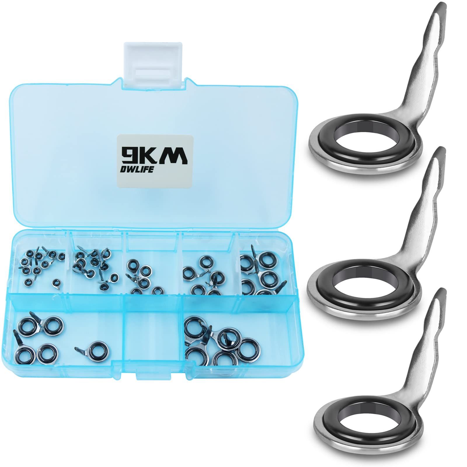 商品 セット ロッドガイド ステレンス ラミックリング 釣り竿穂先 DWLIFE 交換 修理キット 9 KM 淡水 海水