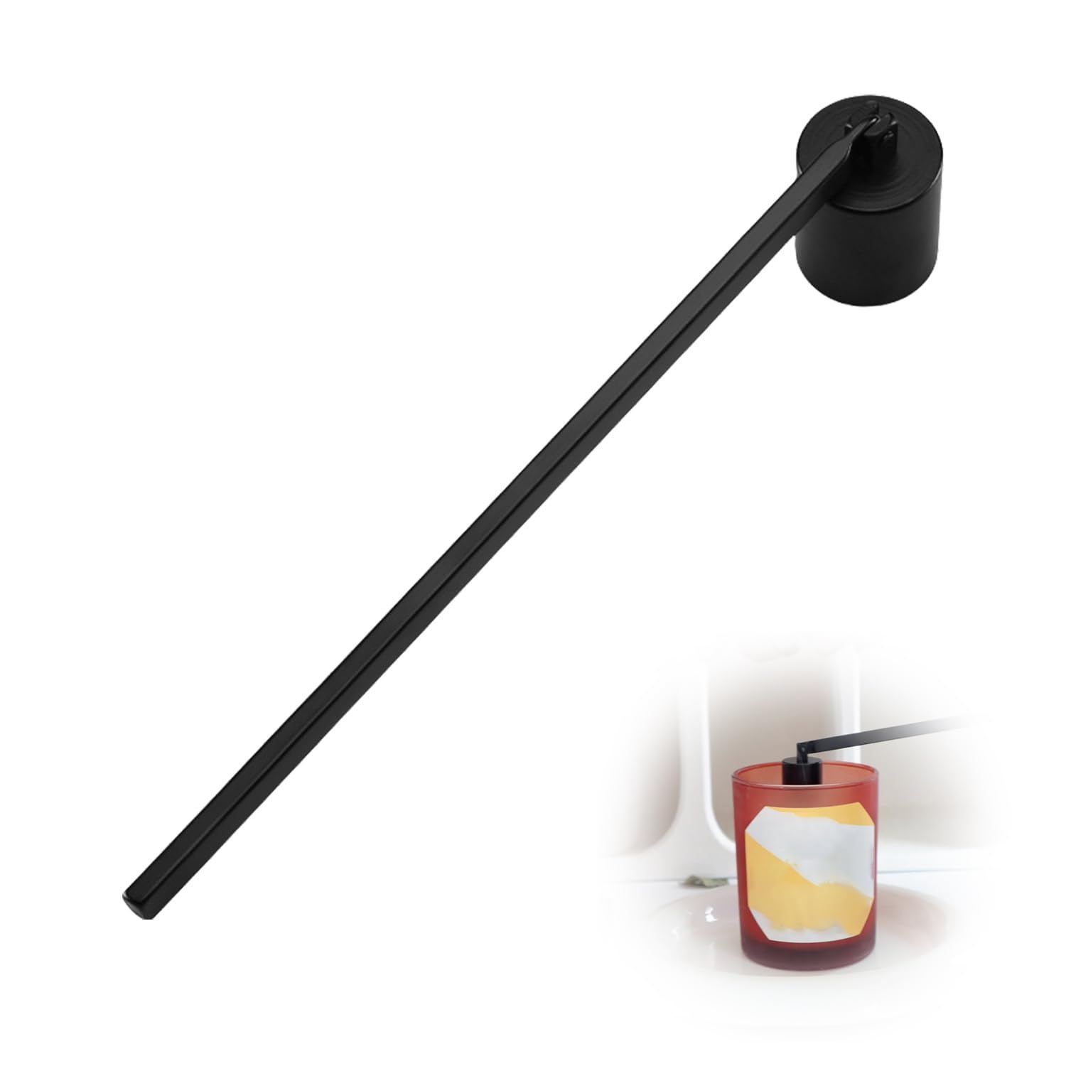 在庫 ろうそく消しツール 角度自在 ステンレス製 使い方は簡単 掃除が簡単で 火消しアロマキャンドル キャンドルアクセサリー 火消し キャンドル消し 仏壇 家庭用 PAVIKE 仏壇用品 アロマキャンドル用 黑