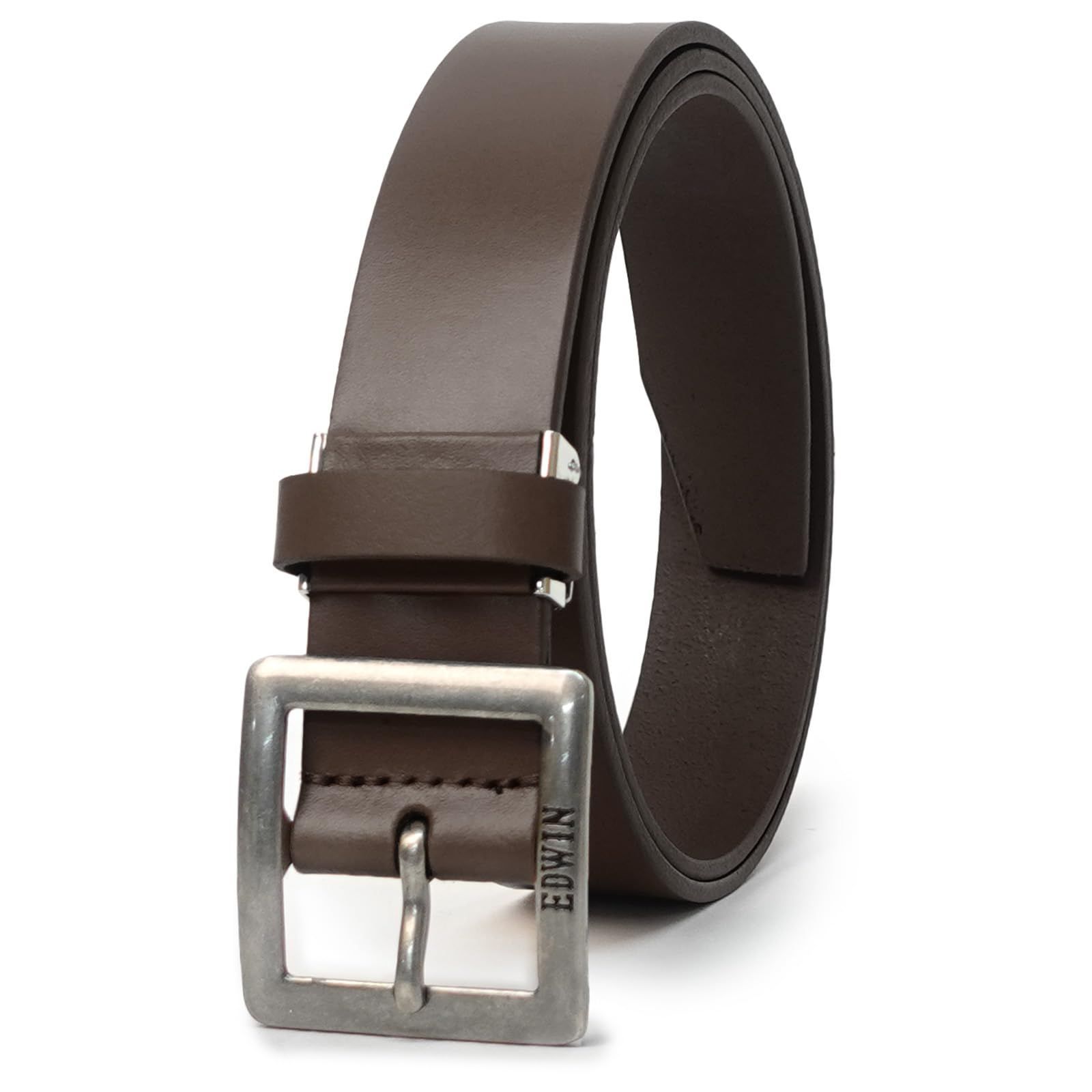 ニッケルフリー ギャリソン レザー 0111178メンズ 牛床革 シンプル 117 cm 35 mm ベルトベルト EDWIN エドウィン