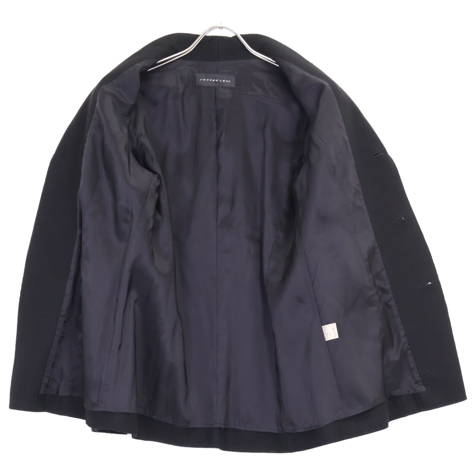 JURGEN LEHL アシンメトリックデザインの黒いジャケット JURGEN LEHL ヨーガンレール ﾌﾞﾗｯｸ ｳｰﾙ×ｱﾝｺﾞﾗ ｼﾞｬｹｯﾄ - メルカリ