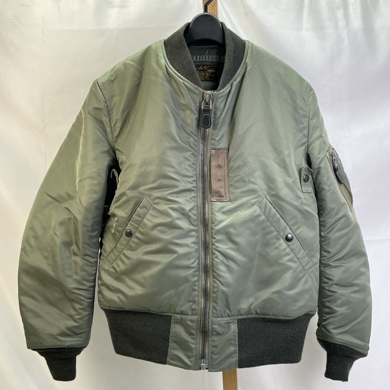 01 w 5988 バズリクソンズ Buzz Rickson s Type MA 1 SLENDER SPEC MFG CO ” フライトジャケット セージグリーン サイズM BR 13573 品