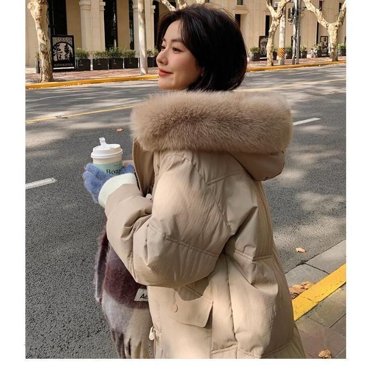 ダウンジャケット 高品質 ダウンコート ロング丈コート 体型カバー