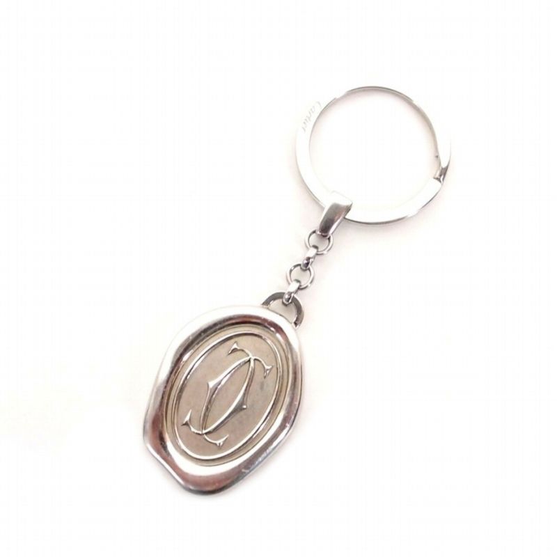 カルティエ Cartier キーホルダー キーリング チャーム シルバー