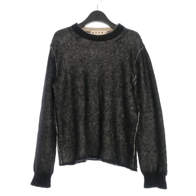 マルニ MARNI 18 AW インサイドアウト モヘアニット セーター 長袖 44 ブラック 黒 正規