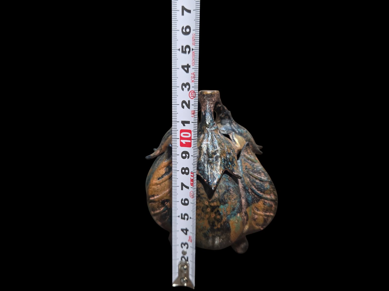 茶道具 茄子三足香炉 鋳物製 香炉 香道具 茄子 古美術 骨董 レトロ