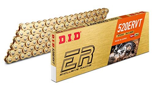 D I バイク用チェーン カシメジョイント付属 520 ERVT 100 ZB G ゴールド X リング 二輪 オートバイ用 358613
