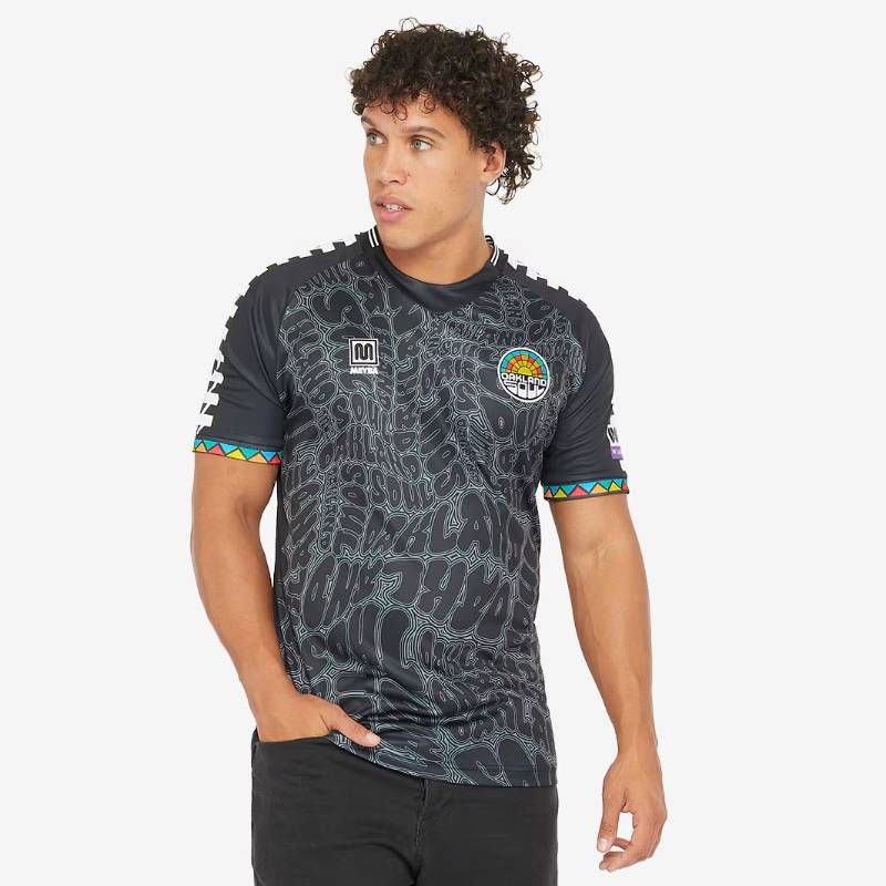 匿名配送 Meyba サッカー オークランド ソウル 2025 ホーム シャツ 黒 ブラック