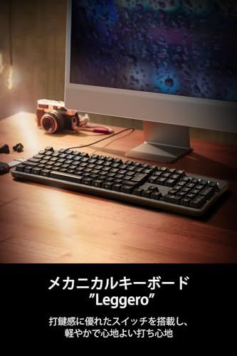 迅速に発送 エレコム メカニカルキーボード Leggero 有線 フルサイズ Nキーロールオーバー対応 5000万回高耐久スイッチ採用 赤軸 グレー TK EC 7427 e 7 db